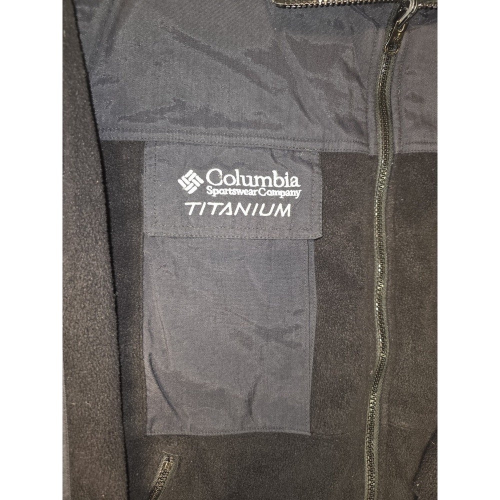 Columbia Titanium Fleece Nylon Full Zip Size S Black Jacket - Picture 5 of 11